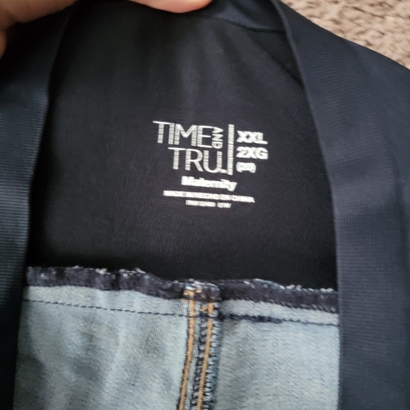 Time and Tru Maternity Jeans XXL 2XL 20 Medium Wash Plus Stretch - Picture 3 of 6